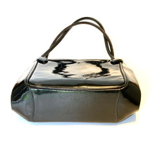 Load image into Gallery viewer, Vintage 50s/60s Handbag Black Patent Leather w/ Matching Black Silk Coin Purse Waldybag-Vintage Handbag, Top Handle Bag-Brand Spanking Vintage