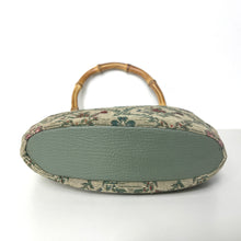 Load image into Gallery viewer, Vintage 60s/70s Dainty Tapestry Dolly Bag with Bamboo Handle-Vintage Handbag, Dolly Bag-Brand Spanking Vintage