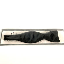 Load image into Gallery viewer, Vintage Unused Hand Made Classic Black Silk Self Tied Bow Tie by Acko Made in England-Accessories, For Him-Brand Spanking Vintage