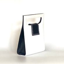 Load image into Gallery viewer, Vintage 60s/70s Dainty White and Navy Leather Handbag By Holmes Of Norwich-Vintage Handbag, Kelly Bag-Brand Spanking Vintage