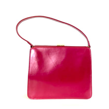Load image into Gallery viewer, Vintage 50s Fuchsia Pink Pearlescent Leather Handbag with Matching Purse by Lodix-Vintage Handbag, Top Handle Bag-Brand Spanking Vintage