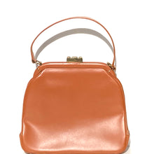 Load image into Gallery viewer, Elegant Vintage 50s/60s Ginger/Tan Leather Top Handle Bag/Coin Purse By Harrods-Vintage Handbag, Top Handle Bag-Brand Spanking Vintage