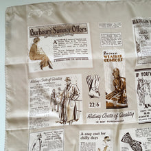 Load image into Gallery viewer, Large Silk 'Vintage Ads' Barbour Scarf New-Scarves-Brand Spanking Vintage