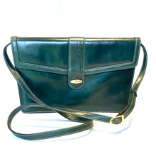 Load image into Gallery viewer, Vintage 80s Rare Mappin & Webb Slim Green Leather Handbag/Shoulder/ Clutch Bag-Vintage Handbag, Clutch Bag-Brand Spanking Vintage