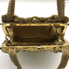 Load image into Gallery viewer, Beautiful Vintage 70s Gold Evening/Occasion Bag by D.H.Evans Made in Italy-Vintage Handbag, Evening Bag-Brand Spanking Vintage