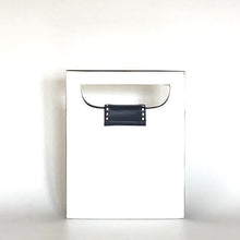 Load image into Gallery viewer, Vintage 60s/70s Dainty White and Navy Leather Handbag By Holmes Of Norwich-Vintage Handbag, Kelly Bag-Brand Spanking Vintage