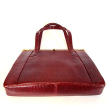 Load image into Gallery viewer, Vintage 70s Rare Raspberry Red Lizard Skin Handbag By Rayne/Waldybag-Vintage Handbag, Exotic Skins-Brand Spanking Vintage