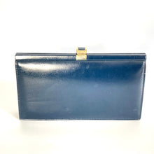 Load image into Gallery viewer, Vintage 70s Navy Leather Clutch Bag By Eros Made in England-Vintage Handbag, Clutch Bag-Brand Spanking Vintage