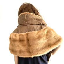 Load image into Gallery viewer, Vintage 50s Glamorous Pastel Golden Blond Mink Stole with Collar and Silk Lining-Accessories, For Her-Brand Spanking Vintage
