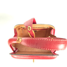 Load image into Gallery viewer, Vintage Rare Pillar Box Red Leather Top Handle bag by Susan Bond Street Postman's Lock Made in England-Vintage Handbag, Top Handle Bag-Brand Spanking Vintage