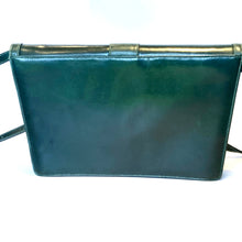 Load image into Gallery viewer, Vintage 80s Rare Mappin & Webb Slim Green Leather Handbag/Shoulder/ Clutch Bag-Vintage Handbag, Clutch Bag-Brand Spanking Vintage