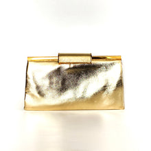 Load image into Gallery viewer, Vintage 90s Gold Leather Clutch Bag-Vintage Handbag, Clutch Bag-Brand Spanking Vintage