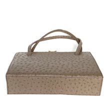 Load image into Gallery viewer, Vintage Large Faux Ostrich Leather Classic Ladylike Twin Handle Handbag by Ackery-Vintage Handbag, Top Handle Bag-Brand Spanking Vintage