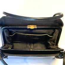 Load image into Gallery viewer, Vintage 50s/60s Handbag Black Patent Leather w/ Matching Black Silk Coin Purse Waldybag-Vintage Handbag, Top Handle Bag-Brand Spanking Vintage