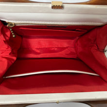 Load image into Gallery viewer, Vintage 60s/70s White Patent Leather Handbag with Lucite Handles by Widegate-Vintage Handbag, Top Handle Bag-Brand Spanking Vintage