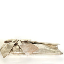 Load image into Gallery viewer, Vintage 80s/90s Gold Leather Evening/Occasion Bag with Huge Bow by Faith-Vintage Handbag, Evening Bag-Brand Spanking Vintage