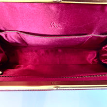 Load image into Gallery viewer, Vintage 70s Rare Raspberry Red Lizard Skin Handbag By Rayne/Waldybag-Vintage Handbag, Exotic Skins-Brand Spanking Vintage
