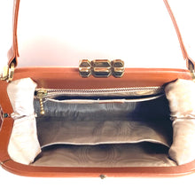 Load image into Gallery viewer, Elegant Vintage 50s/60s Ginger/Tan Leather Top Handle Bag/Coin Purse By Harrods-Vintage Handbag, Top Handle Bag-Brand Spanking Vintage
