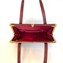 Load image into Gallery viewer, Vintage 70s Rare Raspberry Red Lizard Skin Handbag By Rayne/Waldybag-Vintage Handbag, Exotic Skins-Brand Spanking Vintage