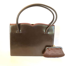 Load image into Gallery viewer, Vintage Waldybag Handbag in Tobacco Brown Leather by Waldybag with Matching Coin Purse-Vintage Handbag, Top Handle Bag-Brand Spanking Vintage