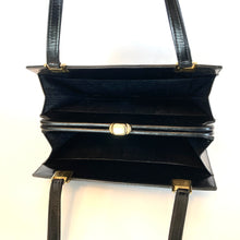 Load image into Gallery viewer, Vintage 60s/70s Classic Black Leather Handbag By Royal Warrant Holder Rayne-Vintage Handbag, Top Handle Bag-Brand Spanking Vintage