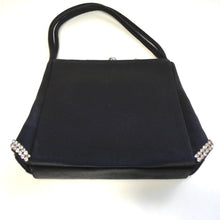 Load image into Gallery viewer, Vintage 40s/50s Luxurious Black Silk Waldybag Evening/Occasion Bag w/Diamanté-Vintage Handbag, Evening Bag-Brand Spanking Vintage