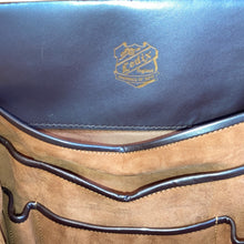 Load image into Gallery viewer, Vintage Handbag 50s/60s In Grey Pearlescent Leather w/ Coin Purse and Bow Clasp by Lodix-Vintage Handbag, Top Handle Bag-Brand Spanking Vintage