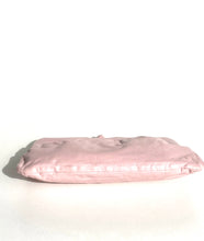 Load image into Gallery viewer, Vintage 80s Powder Pink Leather Clutch Bag with Pink Lucite Frame and Clasp Made in Italy-Vintage Handbag, Clutch Bag-Brand Spanking Vintage