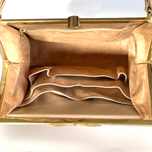 Load image into Gallery viewer, Vintage Handbag 50s/60s In Nude Pink Pearlescent Leather w/ Coin Purse and Bow Clasp by Lodix-Vintage Handbag, Top Handle Bag-Brand Spanking Vintage