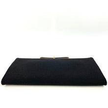 Load image into Gallery viewer, Vintage Elegant 40s/50s Black Clutch Waldybag Evening Bag Bow Clasp/Silk Purse-Vintage Handbag, Clutch Bag-Brand Spanking Vintage