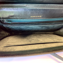 Load image into Gallery viewer, Vintage 80s Rare Mappin & Webb Slim Green Leather Handbag/Shoulder/ Clutch Bag-Vintage Handbag, Clutch Bag-Brand Spanking Vintage