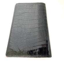 Load image into Gallery viewer, Vintage Unused Genuine Glossy Black Alligator Skin Gentlemens Wallet-Accessories, For Her/Him-Brand Spanking Vintage