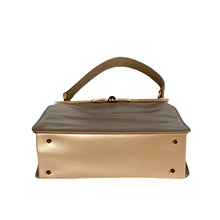 Load image into Gallery viewer, Vintage Handbag 50s/60s In Nude Pink Pearlescent Leather w/ Coin Purse and Bow Clasp by Lodix-Vintage Handbag, Top Handle Bag-Brand Spanking Vintage