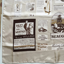 Load image into Gallery viewer, Large Silk 'Vintage Ads' Barbour Scarf New-Scarves-Brand Spanking Vintage