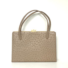 Load image into Gallery viewer, Vintage Large Faux Ostrich Leather Classic Ladylike Twin Handle Handbag by Ackery-Vintage Handbag, Top Handle Bag-Brand Spanking Vintage