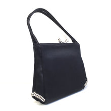 Load image into Gallery viewer, Vintage 40s/50s Luxurious Black Silk Waldybag Evening/Occasion Bag w/Diamanté-Vintage Handbag, Evening Bag-Brand Spanking Vintage