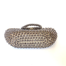 Load image into Gallery viewer, Vintage 60s Rosenfeld Lucite Beaded Resort Hand Basket w/Purse, Silver Grey Made in Italy-Vintage Handbag, Evening Bag-Brand Spanking Vintage