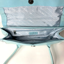 Load image into Gallery viewer, Vintage 70s/80s Pale Turquoise Blue/White Leather Bag Day/Evening/Occasion/Holiday Jane Shilton-Vintage Handbag, Dolly Bag-Brand Spanking Vintage