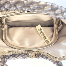 Load image into Gallery viewer, Vintage 60s Rosenfeld Lucite Beaded Resort Hand Basket w/Purse, Silver Grey Made in Italy-Vintage Handbag, Evening Bag-Brand Spanking Vintage
