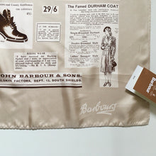 Load image into Gallery viewer, Large Silk 'Vintage Ads' Barbour Scarf New-Scarves-Brand Spanking Vintage