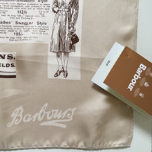 Load image into Gallery viewer, Large Silk 'Vintage Ads' Barbour Scarf New-Scarves-Brand Spanking Vintage
