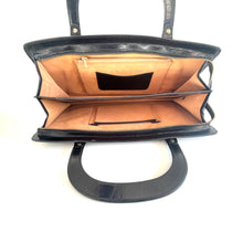 Load image into Gallery viewer, Vintage 70s Large Black Snakeskin/Leather Top Handle Bag w/Coin Purse-Vintage Handbag, Top Handle Bag-Brand Spanking Vintage