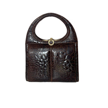 Load image into Gallery viewer, Vintage Fabulous 50s/60s Glossy Brown Turtle Skin Handbag-Vintage Handbag, Exotic Skins-Brand Spanking Vintage