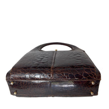 Load image into Gallery viewer, Vintage Fabulous 50s/60s Glossy Brown Turtle Skin Handbag-Vintage Handbag, Exotic Skins-Brand Spanking Vintage