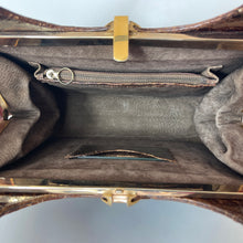 Load image into Gallery viewer, Vintage Fabulous 50s/60s Glossy Brown Turtle Skin Handbag-Vintage Handbag, Exotic Skins-Brand Spanking Vintage