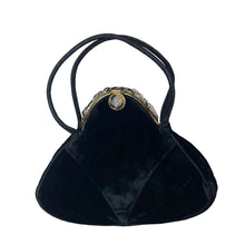 Load image into Gallery viewer, Vintage 40s/50s Luxurious Black Silk Velvet Beaded Waldybag Evening Bag-Vintage Handbag, Evening Bag-Brand Spanking Vintage