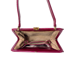 Load image into Gallery viewer, Vintage 50s Fuchsia Pink Pearlescent Leather Handbag by Lodix-Vintage Handbag, Top Handle Bag-Brand Spanking Vintage