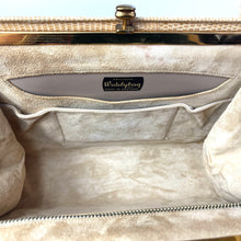 Load image into Gallery viewer, Vintage 50s Creamy Beige Lizard Skin Classic Handbag with Matching Purse by Waldybag-Vintage Handbag, Exotic Skins-Brand Spanking Vintage