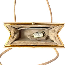 Load image into Gallery viewer, Vintage 50s Creamy Beige Lizard Skin Classic Handbag with Matching Purse by Waldybag-Vintage Handbag, Exotic Skins-Brand Spanking Vintage