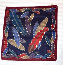 Load image into Gallery viewer, Vintage Liberty of London Silk Scarf Leaf Design in Burgundy/Blue/Purple/Red/Navy/Gold-Scarves-Brand Spanking Vintage
